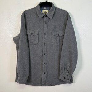 Dakota Grizzly Flannel Shirt Mens XL Gray Button Up Soft Outdoors Long Sleeve